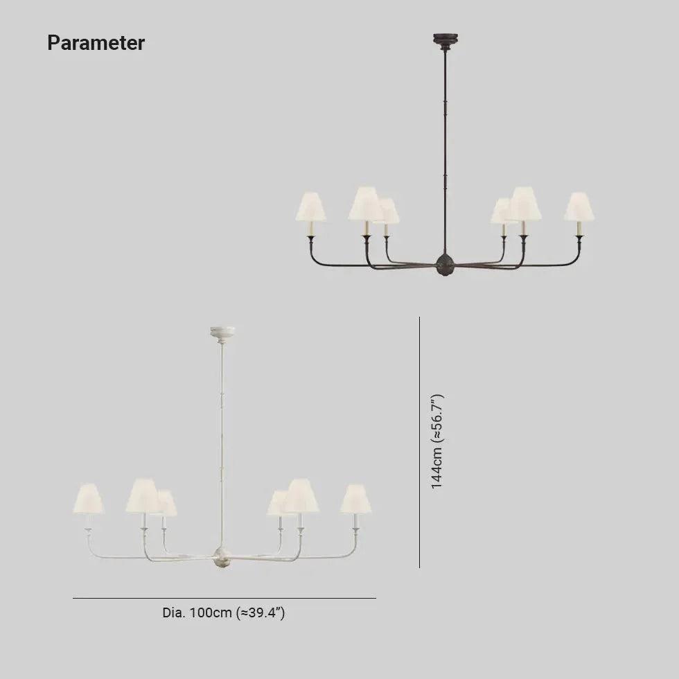 Six-Light White Shade Vintage Chandelier for Elegant Spaces | Rebooters - Rebooters