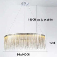 Ring-Shaped Tassel Modern Luxury Pendant Light Fixture | Rebooters - Rebooters