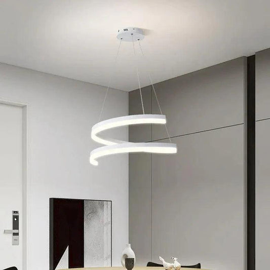 Office White Led Modern Chandelier for Elegant Spaces | Rebooters - Rebooters