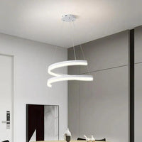 Office White Led Modern Chandelier for Elegant Spaces | Rebooters - Rebooters