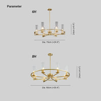 Ring-Frame Design Living Room Gold Chandelier Pendant Light | Rebooters - Rebooters