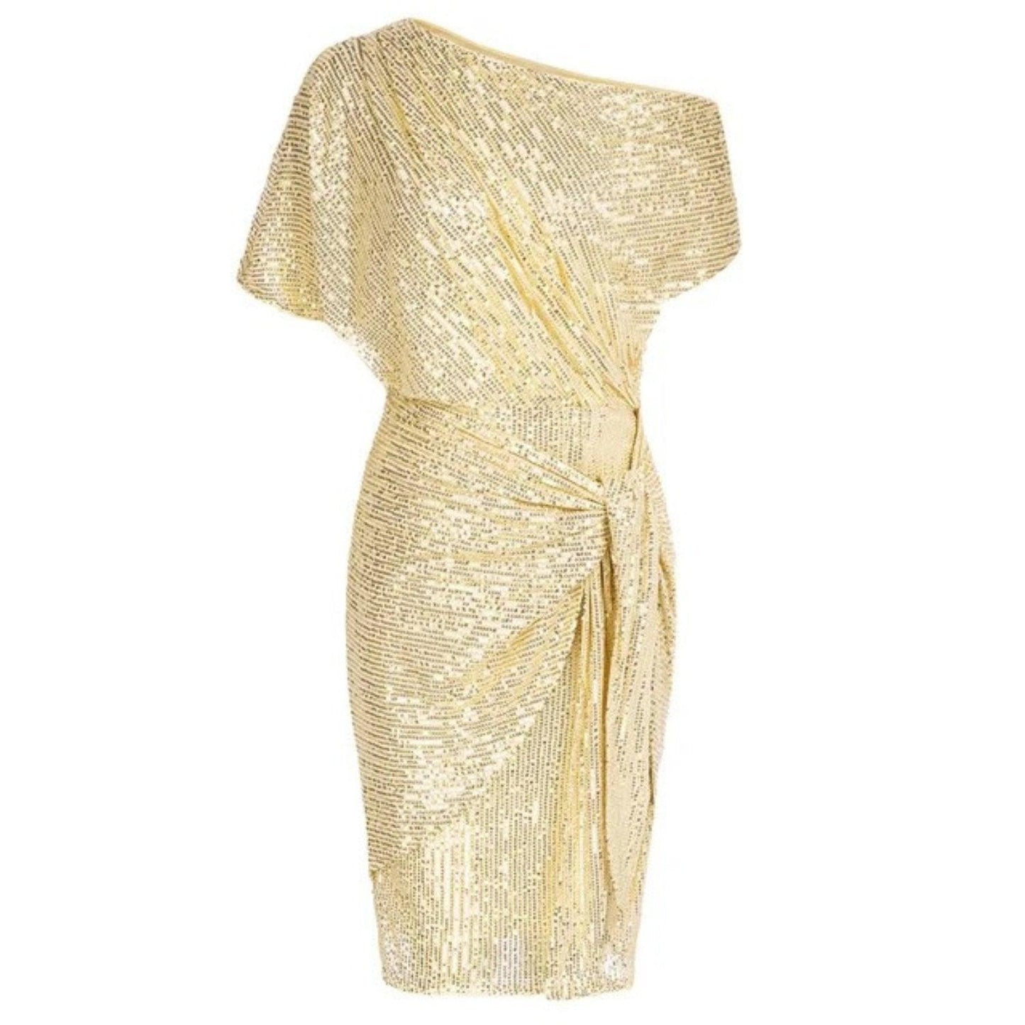 Womens Asymmetric Glitter Cocktail Dress with Sequins Shine - Rebooters -Women's Dresses