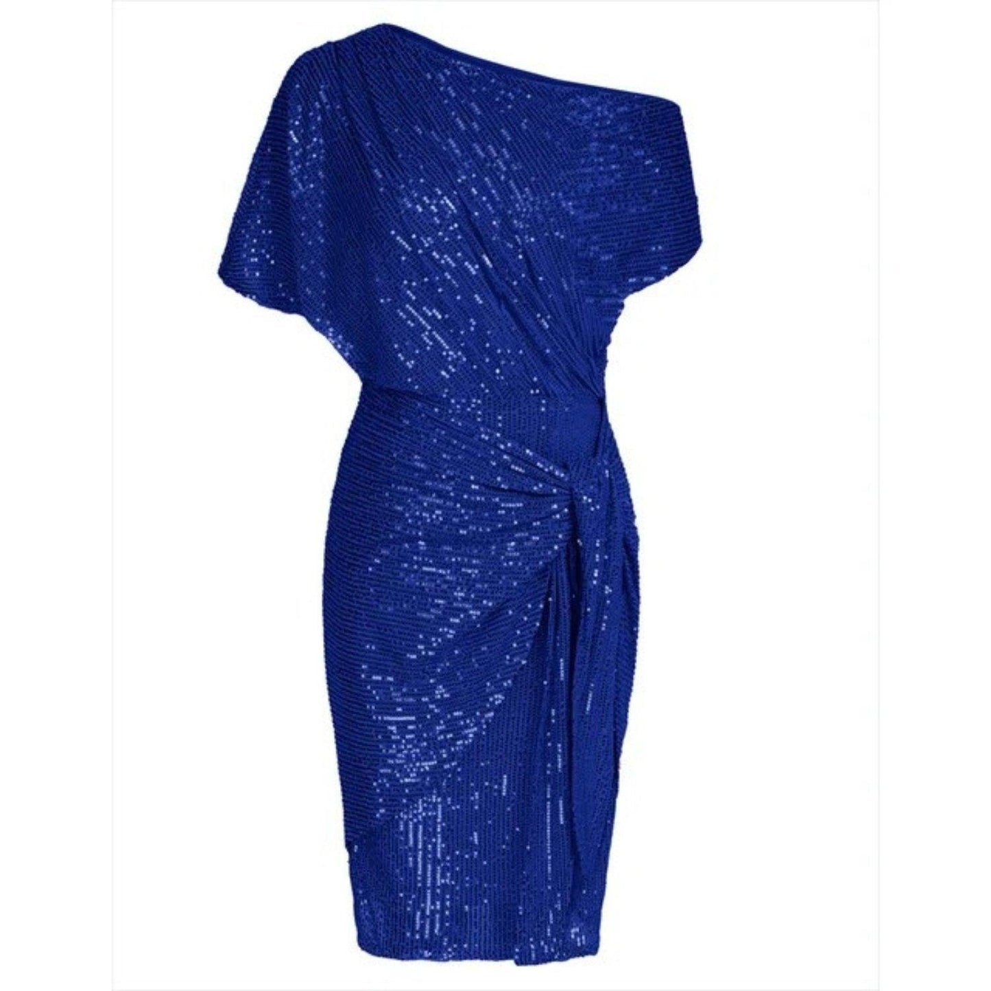 Womens Asymmetric Glitter Cocktail Dress with Sequins Shine - Rebooters -Women's Dresses