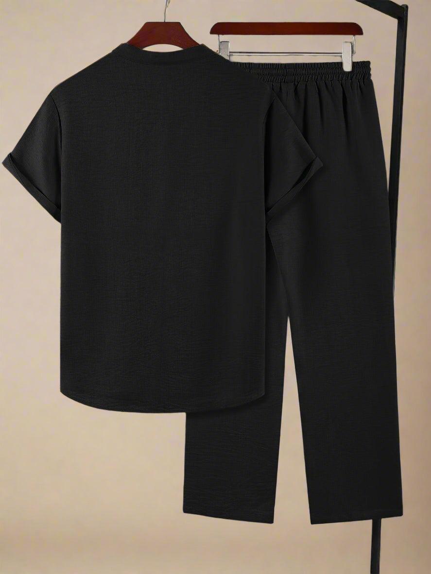 Comfortable Solid Color Casual Men Set for Summer Rebooters - mens 2 piece set