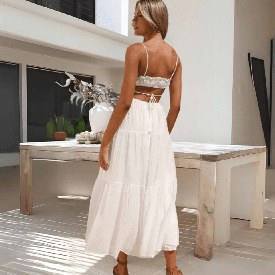 Amina Women's Maxi Dress with Sweetheart Neckline Rebooters Maxi Women's Dresses