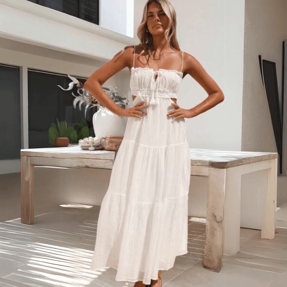 Amina Women's Maxi Dress with Sweetheart Neckline Rebooters Maxi Women's Dresses