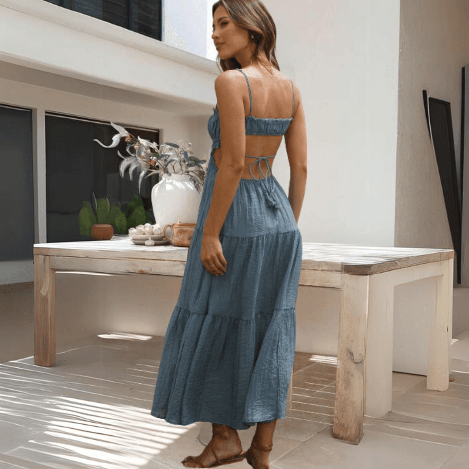 Amina Women's Maxi Dress with Sweetheart Neckline Rebooters Maxi Women's Dresses