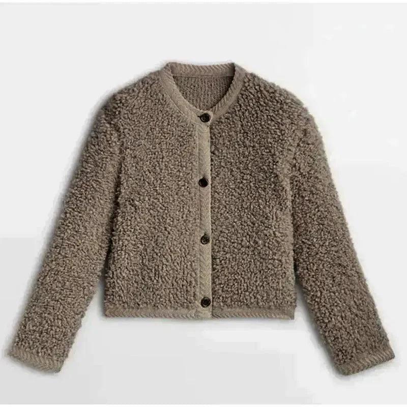 Womens Cozy Button-Up Sherpa Cardigan for Ultimate Comfort - Rebooters