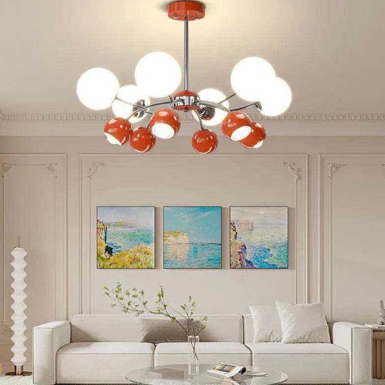 Two Tone Multi-Ball Radial Chandelier for Stylish Spaces | Rebooters - Rebooters