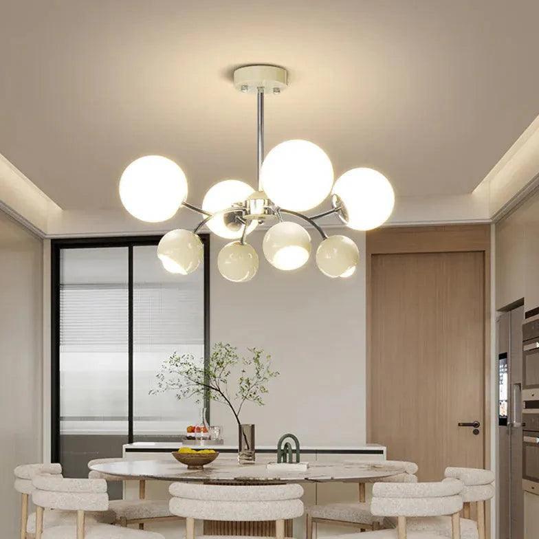 Two Tone Multi-Ball Radial Chandelier for Stylish Spaces | Rebooters - Rebooters