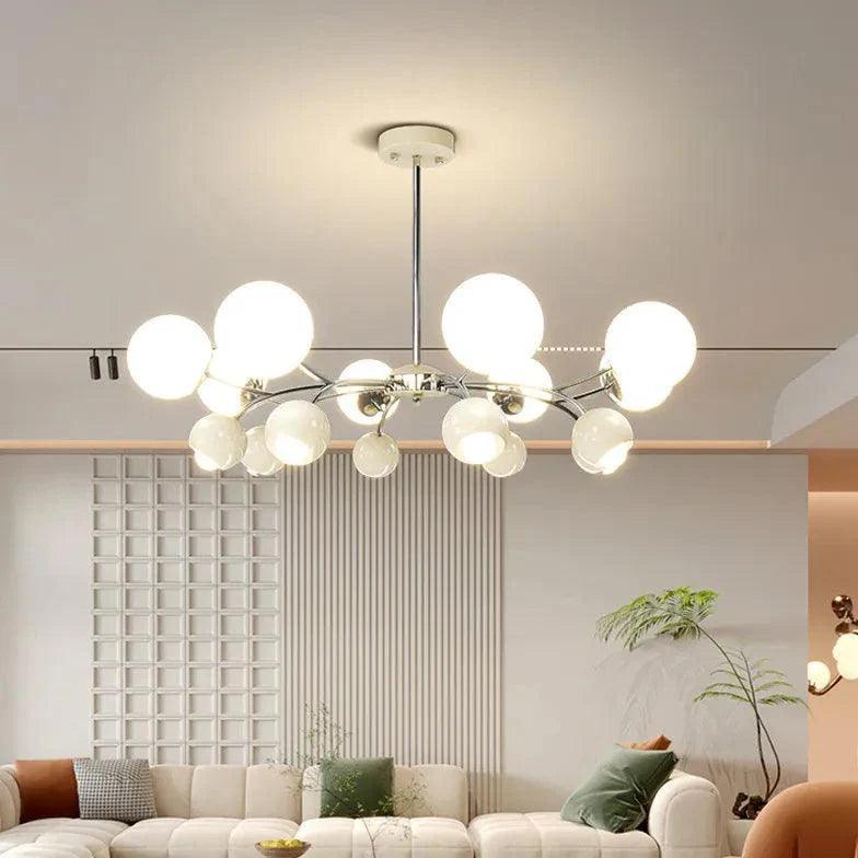 Two Tone Multi-Ball Radial Chandelier for Stylish Spaces | Rebooters - Rebooters