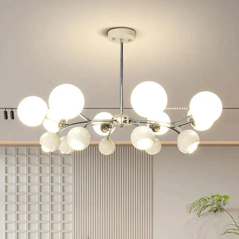 Two Tone Multi-Ball Radial Chandelier for Stylish Spaces | Rebooters - Rebooters