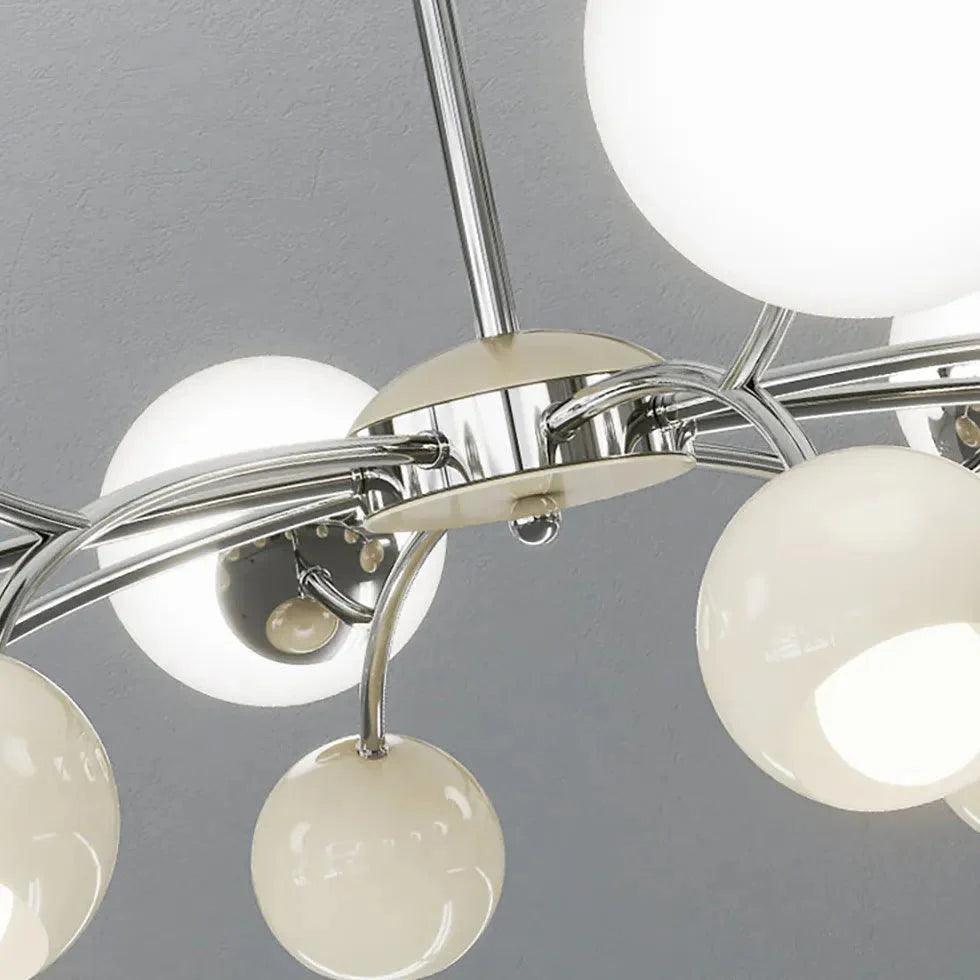 Two Tone Multi-Ball Radial Chandelier for Stylish Spaces | Rebooters - Rebooters