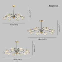 Clear Glass Multi-Head Living Room Chandelier Pendant Light | Rebooters - Rebooters
