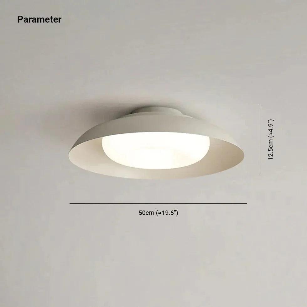 White Disc-shaped Bedroom Recessed Ceiling Light Fixture - Rebooters