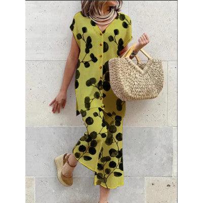 Heidi Women's Long Dress with Botanical Print Rebooters Maxi Women's Dresses