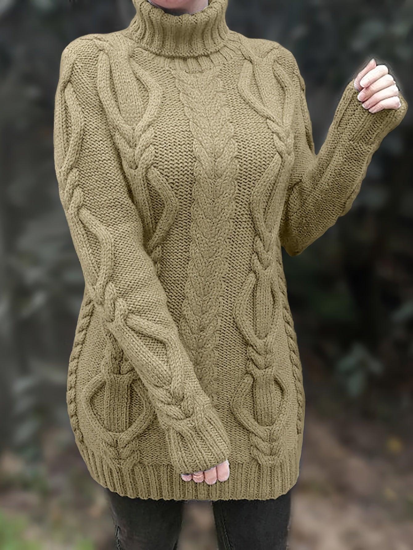 Womens Cozy Chunky Cable Knit Sweater for Ultimate Comfort - Rebooters