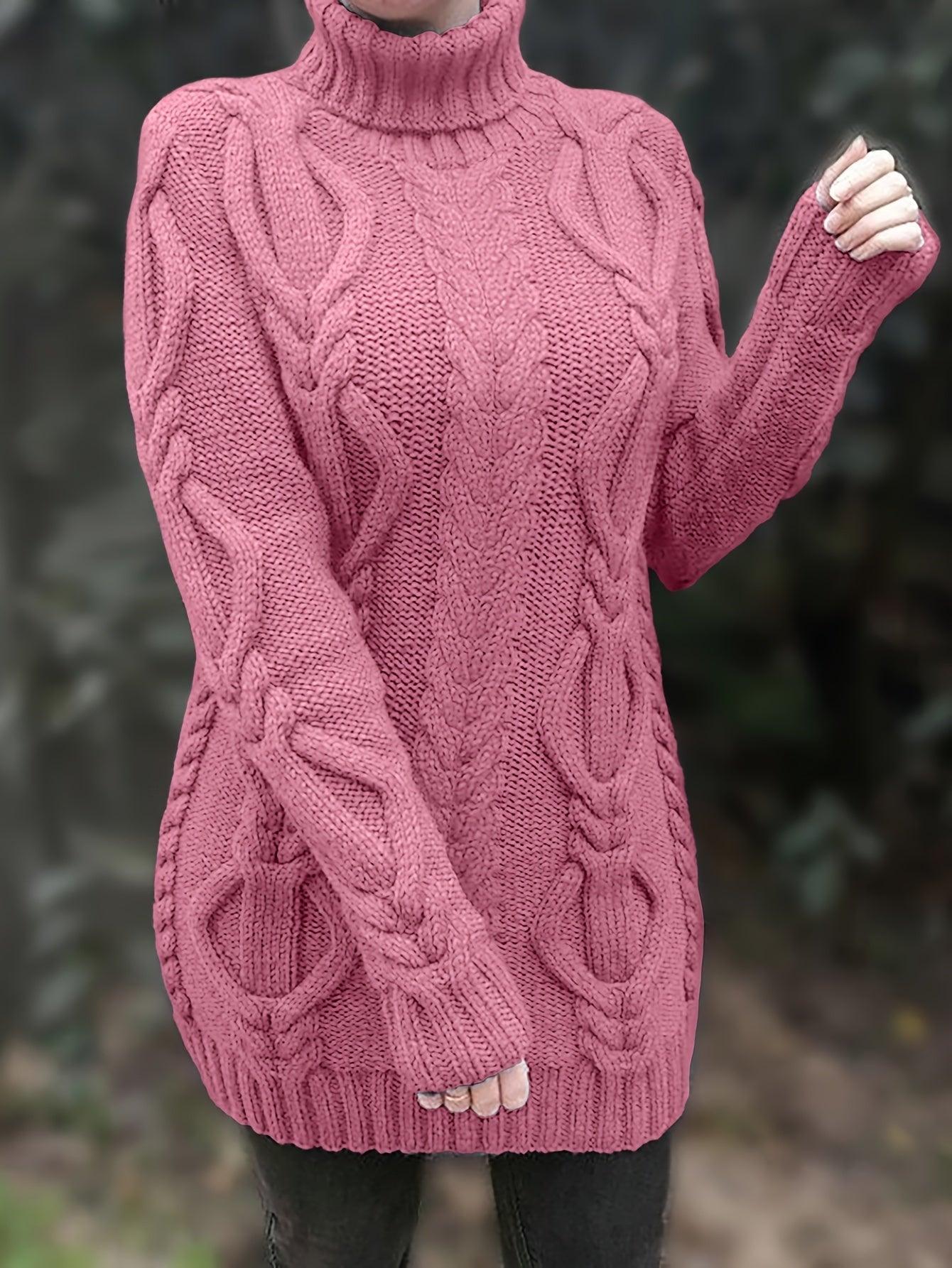 Womens Cozy Chunky Cable Knit Sweater for Ultimate Comfort - Rebooters