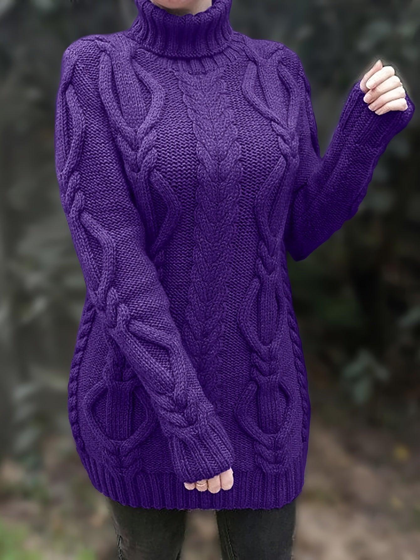 Womens Cozy Chunky Cable Knit Sweater for Ultimate Comfort - Rebooters