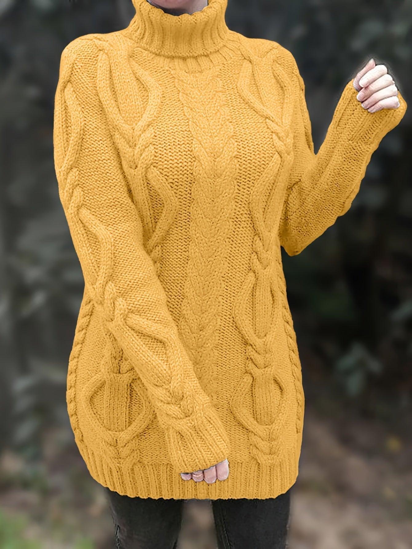 Womens Cozy Chunky Cable Knit Sweater for Ultimate Comfort - Rebooters