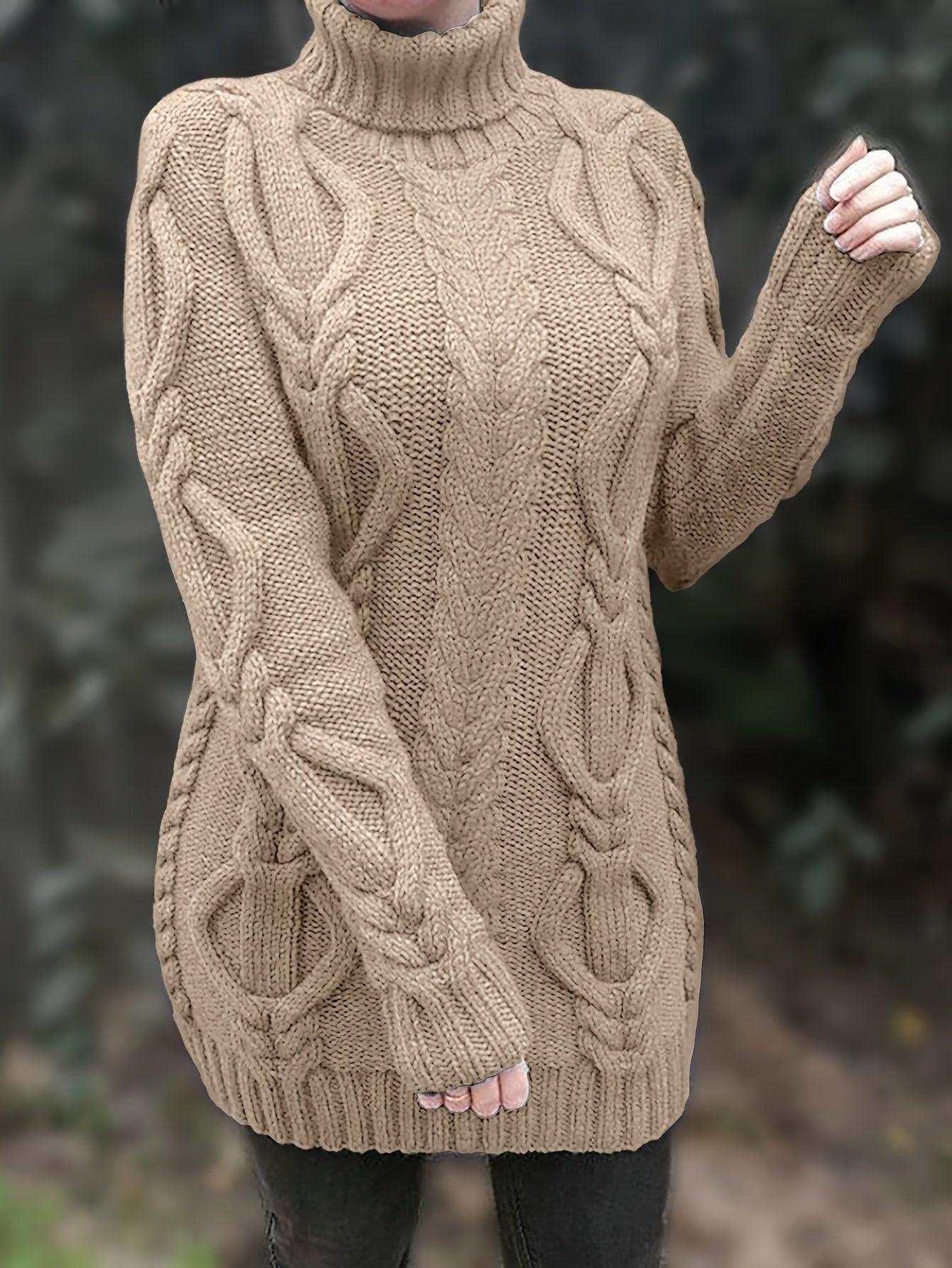 Womens Cozy Chunky Cable Knit Sweater for Ultimate Comfort - Rebooters