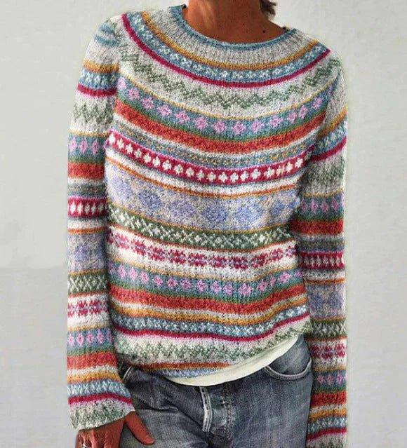 Womens Charming Fair Knit Pullover Cozy Winter Sweater - Rebooters