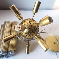 Star-Shaped Long Needle Gold Modern Chandelier for Home | Rebooters - Rebooters
