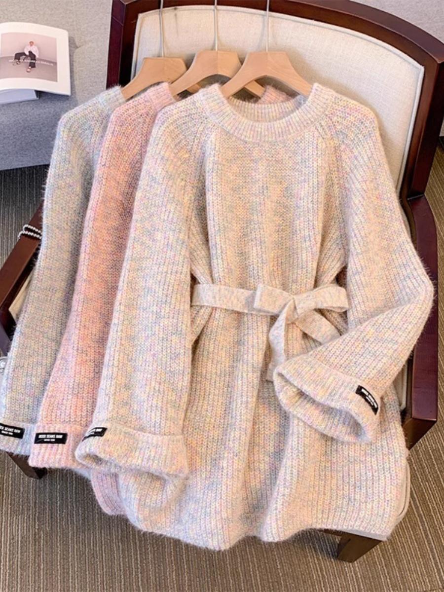 Womens Cozy Belted Knit Dress for Stylish Comfort - Rebooters -Women's Dresses