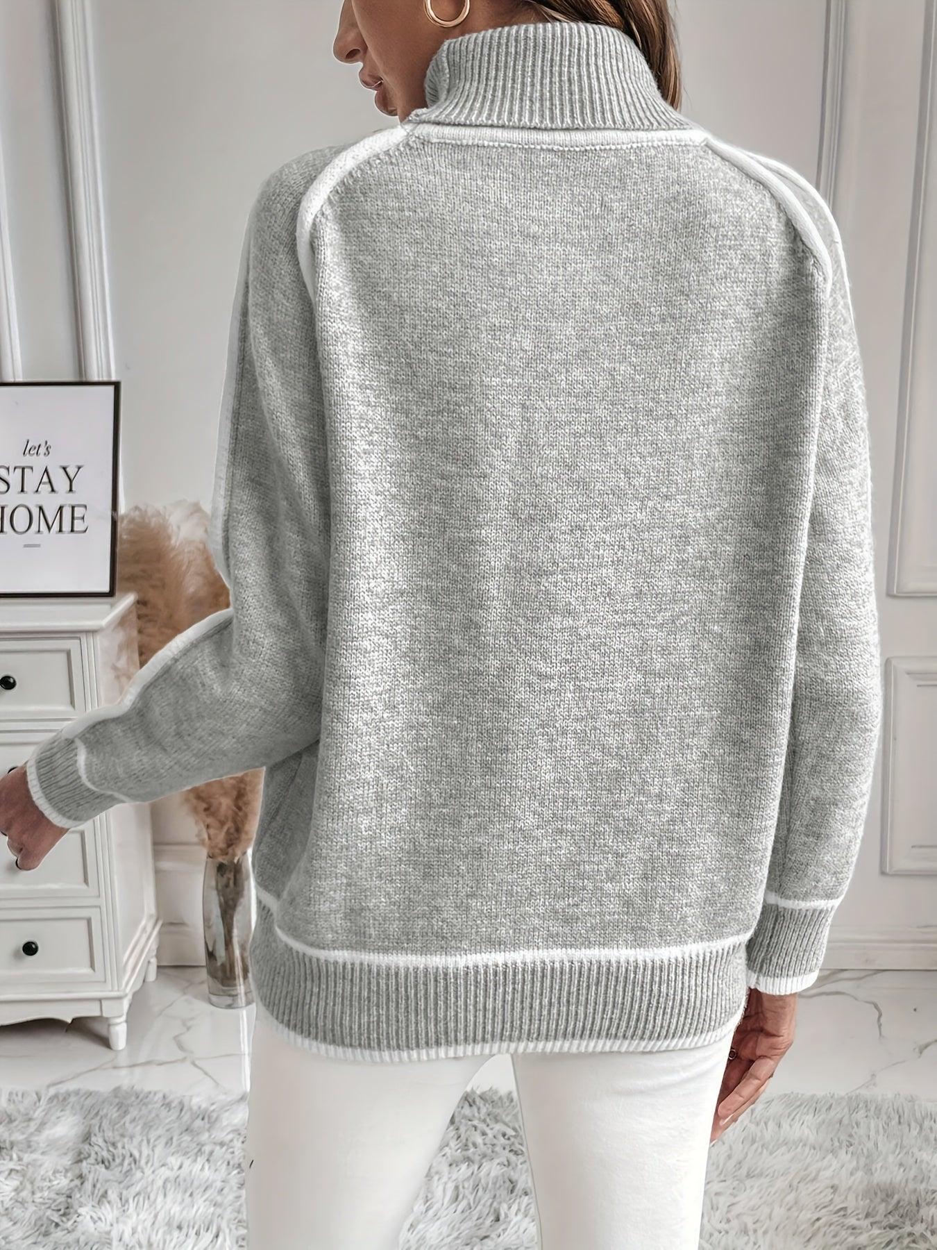 Womens Snug and Stylish Turtleneck Sweater for All Day Comfort - Rebooters