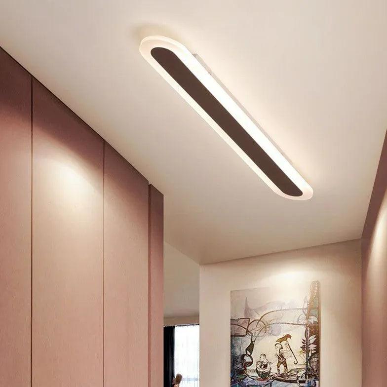 Long Oval LED Minimalist Ceiling Light for Modern Spaces - Rebooters