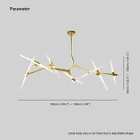 Multi-Rod Modern LED Chandelier Light for Indoor Spaces | Rebooters - Rebooters