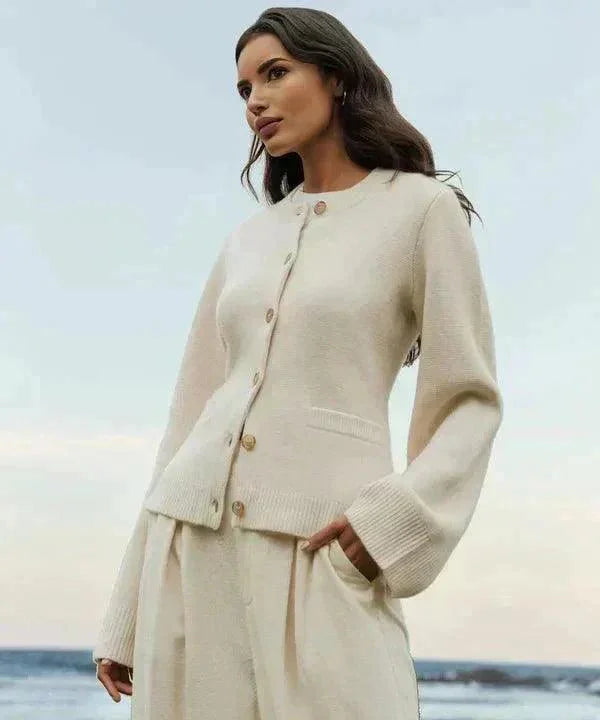 Womens Chic Button-Up Cardigan for Effortless Style Fashion - Rebooters