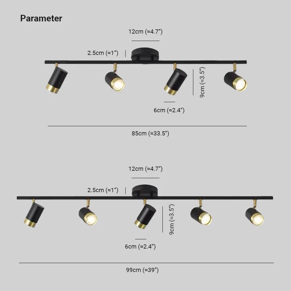 Adjustable Multiple Black Metal Light Heads for Ceiling Use - Rebooters