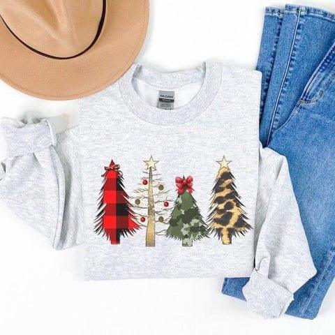 Womens Cozy Holiday Spirit Christmas Tree Sweatshirt - Rebooters