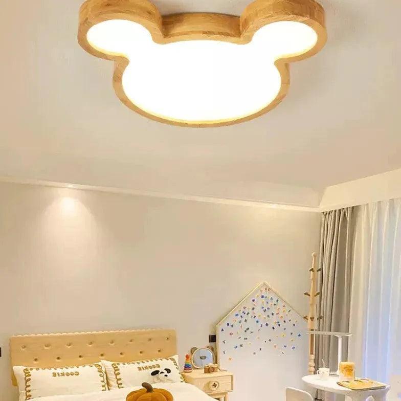 Wooden Star-Shaped Children's Ceiling Light for Bedrooms - Rebooters