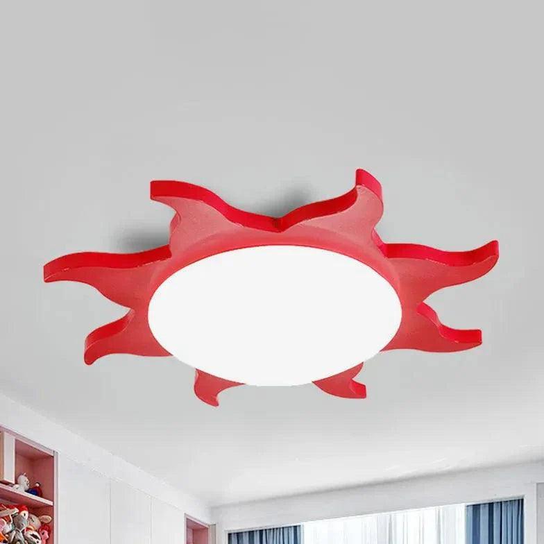 Multi-Color Sunflower Shaped Bedroom Ceiling Light Fixture - Rebooters