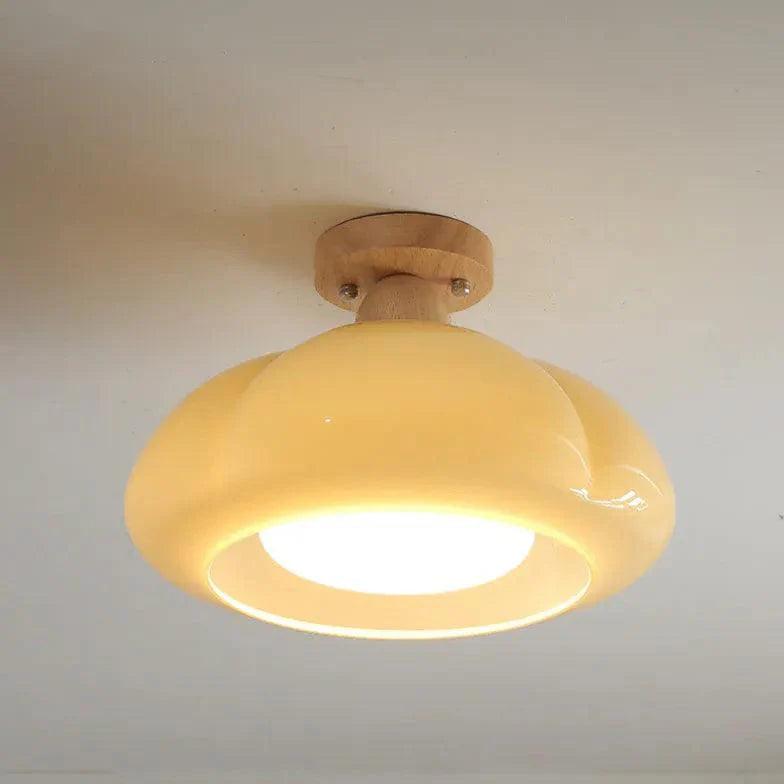 Bright Yellow Glass Modern Ceiling Light for Indoor Spaces - Rebooters