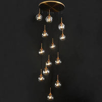 Multi-Sphere Metal Ring Modern Chandelier for Living Room | Rebooters - Rebooters