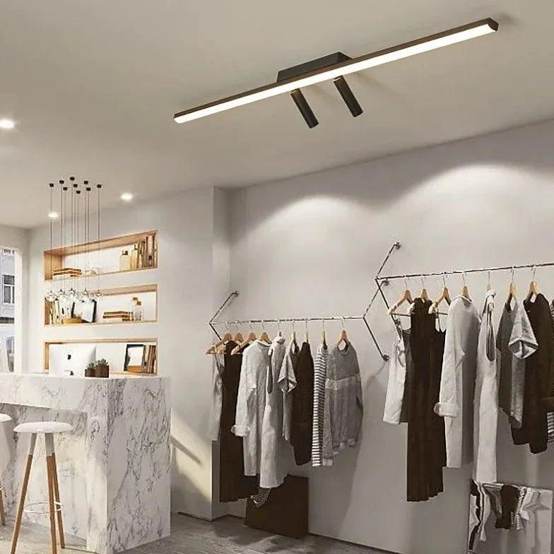 Linear Black LED Living Room Ceiling Light for Modern Spaces - Rebooters