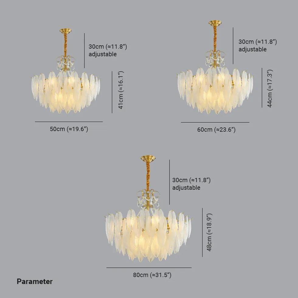 Golden Frame Translucent Glass Leaf Pendant Light Fixture | Rebooters - Rebooters