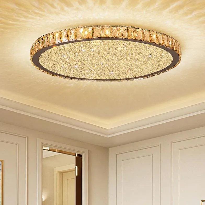 Disc Crystal Modern Luxury Ceiling Light for Home Decor - Rebooters