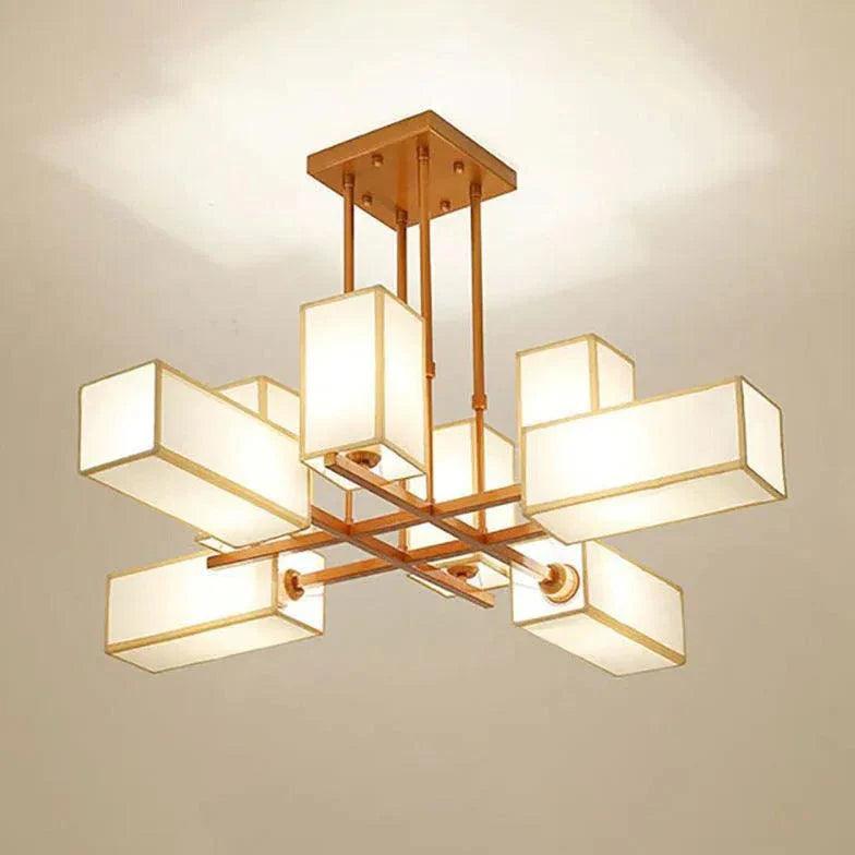Multiple Rectangular Modern Living Room Pendant Lights Chandelier | Rebooters - Rebooters