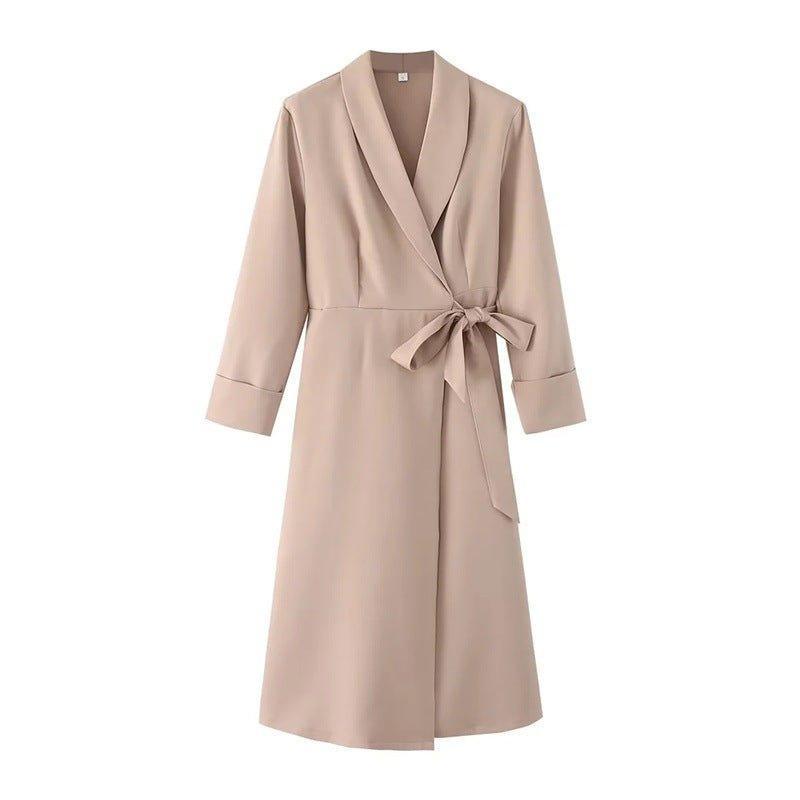 Womens Lapel Dress for Timeless Elegance and Style - Rebooters -Women's Dresses