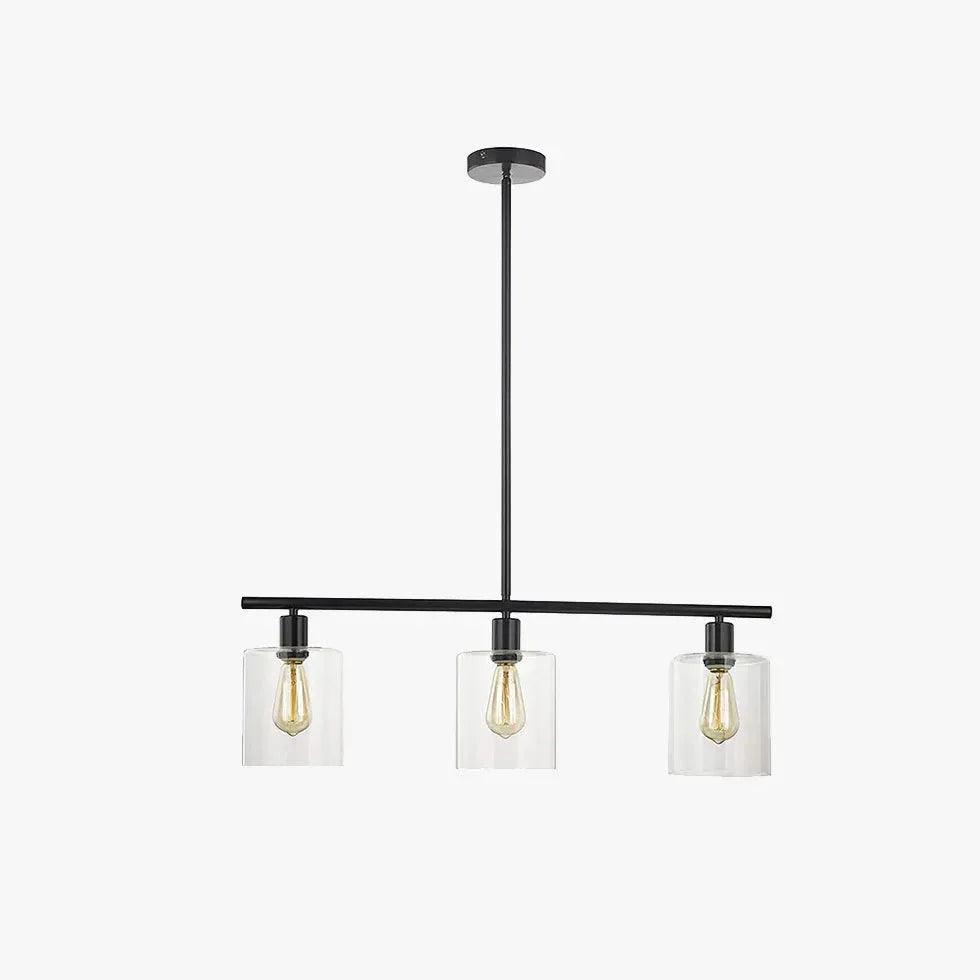 Square Transparent Black Industrial Chandelier for Home | Rebooters - Rebooters
