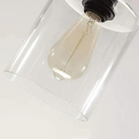 Square Transparent Black Industrial Chandelier for Home | Rebooters - Rebooters
