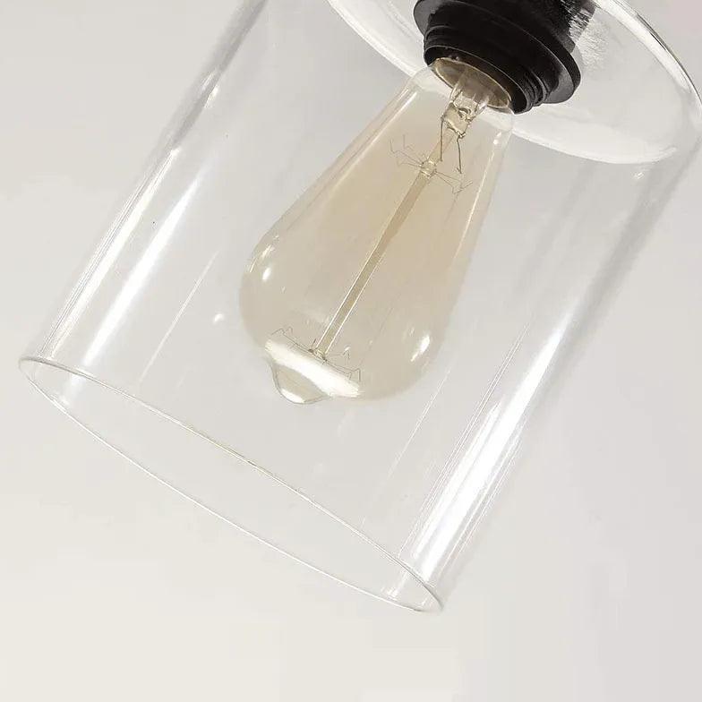 Square Transparent Black Industrial Chandelier for Home | Rebooters - Rebooters