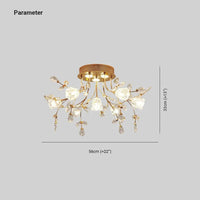 Crystal Flower Modern Luxurious Ceiling Light for Home | Rebooters - Rebooters