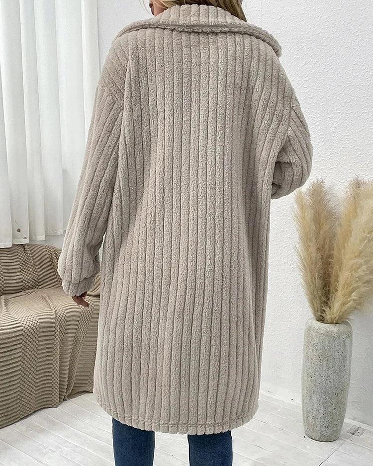 Womens Chic Longline Button-Up Coat for Elegant Style - Rebooters