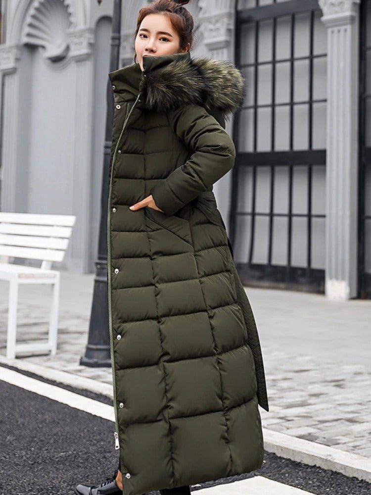 Womens Cozy and Chic Long Puffer Jacket for Winter Style - Rebooters