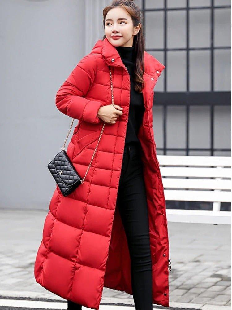 Womens Cozy and Chic Long Puffer Jacket for Winter Style - Rebooters